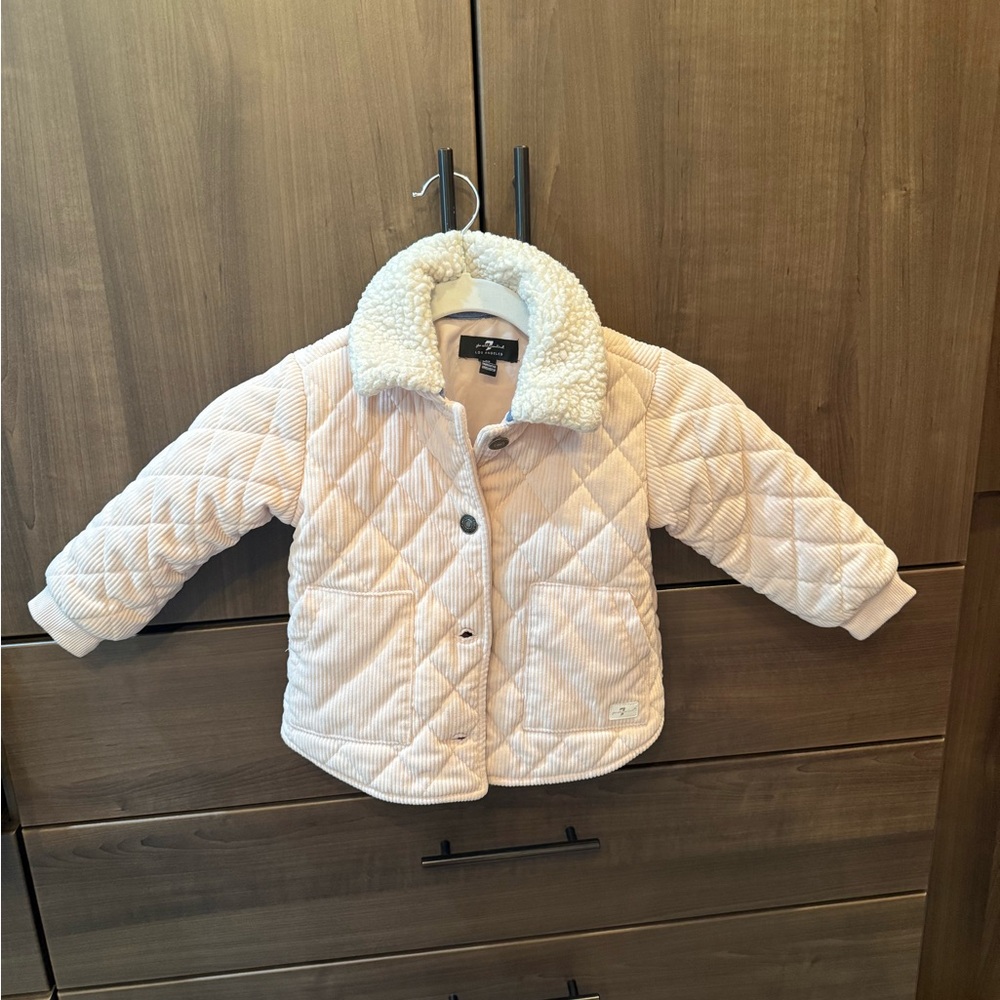 7 For All Mankind Pink Quilted Kids Jacket